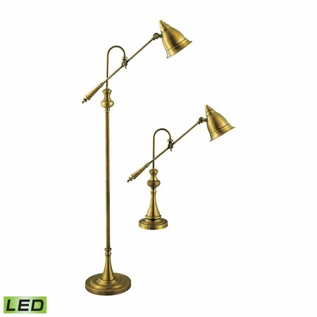 ELK STUDIO Watson Floor and Table Lamp - Set of 2 Brass - Includes LED Bulbs 97623-LED